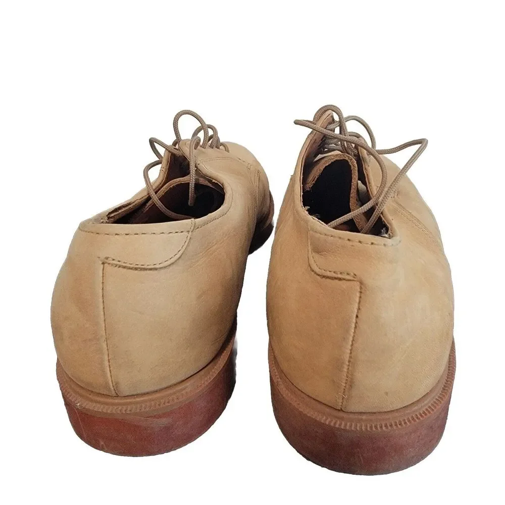 St. Johns Bay Mens‎ Leather Derby Oxford Tan Shoes Size 8.5